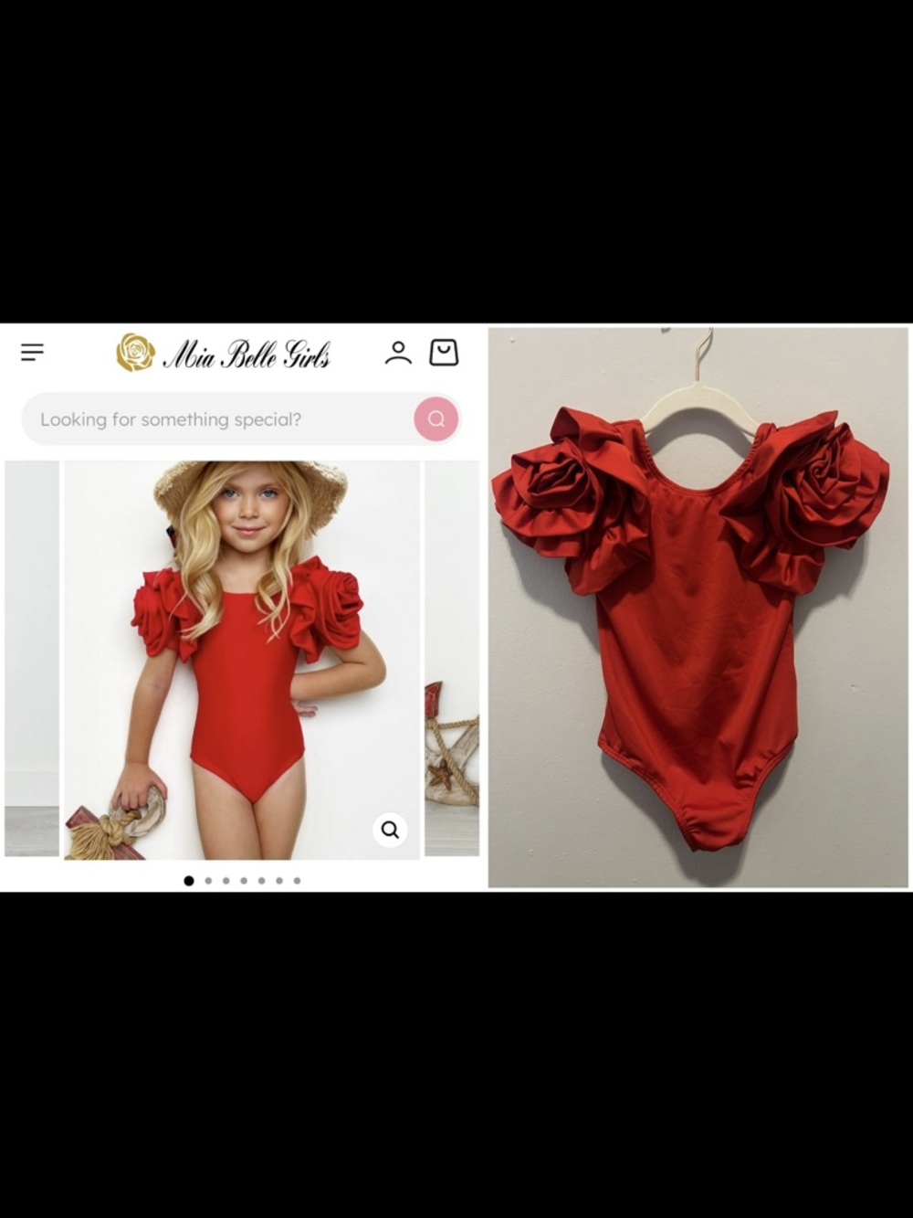 Blooming Rose Sleeve Red One Piece Swimsuit